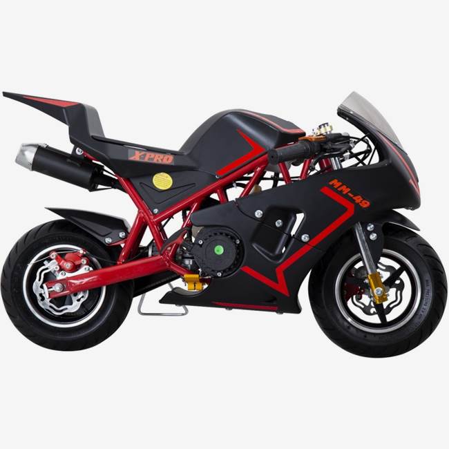 X-Pro Minimoto X-Pro MM49 - 3,4 hk, Skivbromsar, Maxhastighet 45 km/h, Maxvikt 110 kg, För Barn och Vuxna