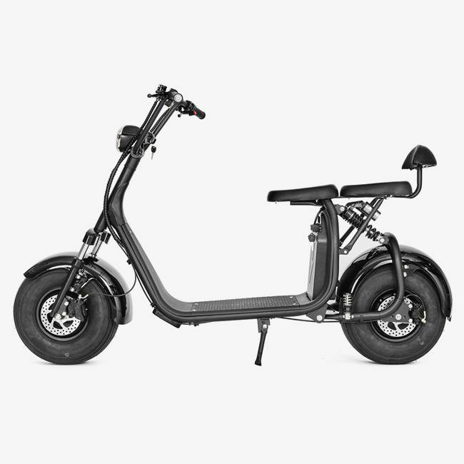 X-Pro Elscooter fatbike X-Pro Fatboy 2-sits V.2, 1500W - 40 km/h Svart