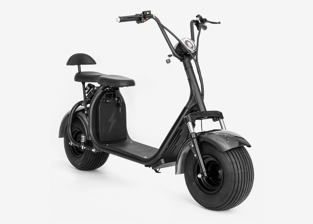 X-Pro Elscooter fatbike X-Pro Fatboy 2-sits V.2, 1500W - 40 km/h Carbon