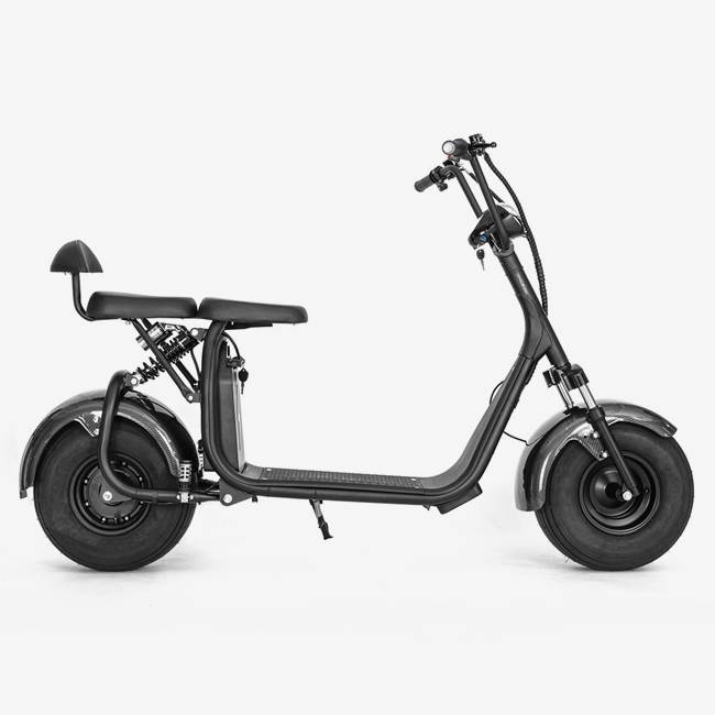 X-Pro Elscooter fatbike X-Pro Fatboy 2-sits V.2, 1500W - 40 km/h Carbon