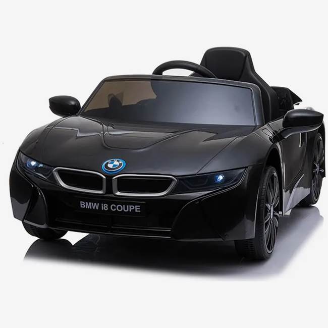 X-Pro Børneelbil BMW i8 i8 12V – fjernbetjening, 3-5 km/t, maksimal vægt 30 kg – sort