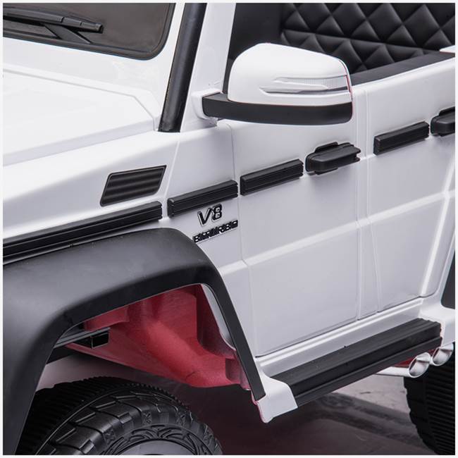 X-Pro Barnelbil Mercedes-Benz G63 AMG 12V – fjernkontroll, 3–5 km/t, maks. vekt 30 kg – Svart