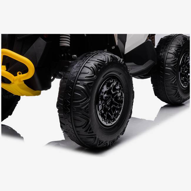 X-Pro Mini-ATV för barn Can-Am Renegade 12V – justerbar gas, toppfart 3-5 km/h, maxvikt 30 kg – Gul