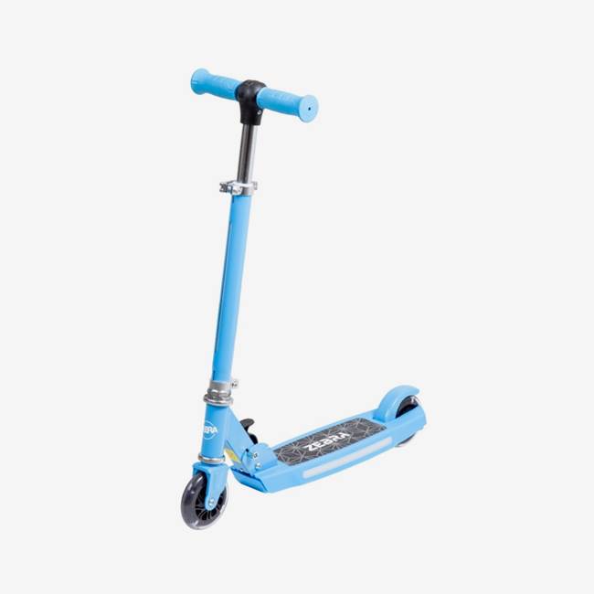 X-Pro Zebra Kids Scooter RGB-LED Blue -värillä