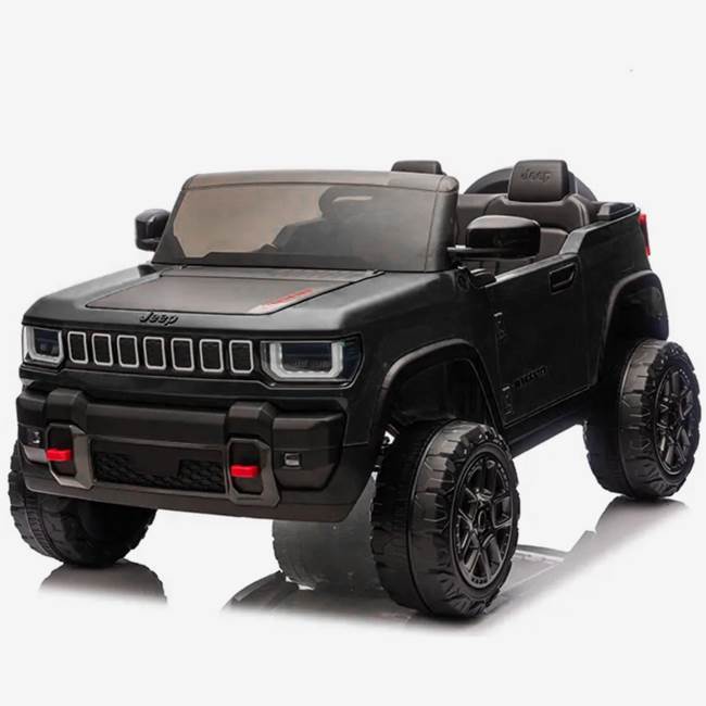 X-Pro Elbil för barn Jeep 12V 4WD – fjärrkontroll, 3–5 km/h, maxvikt 35 kg – Svart