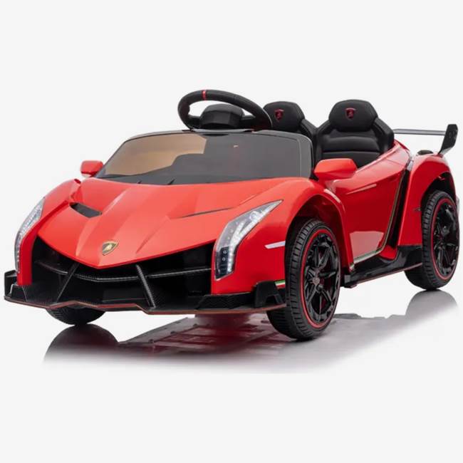 X-Pro Barneelbil Lamborghini Veneno 12V – Fjernstyrt, 3-5 km/t, maksimal vekt 30 kg – Rød