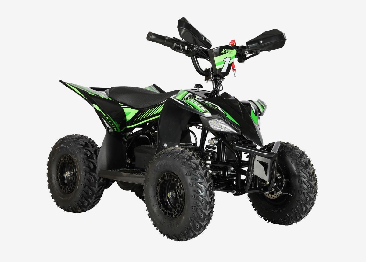 X-Pro eMud Electric ATV 1000W - Svart/grønn