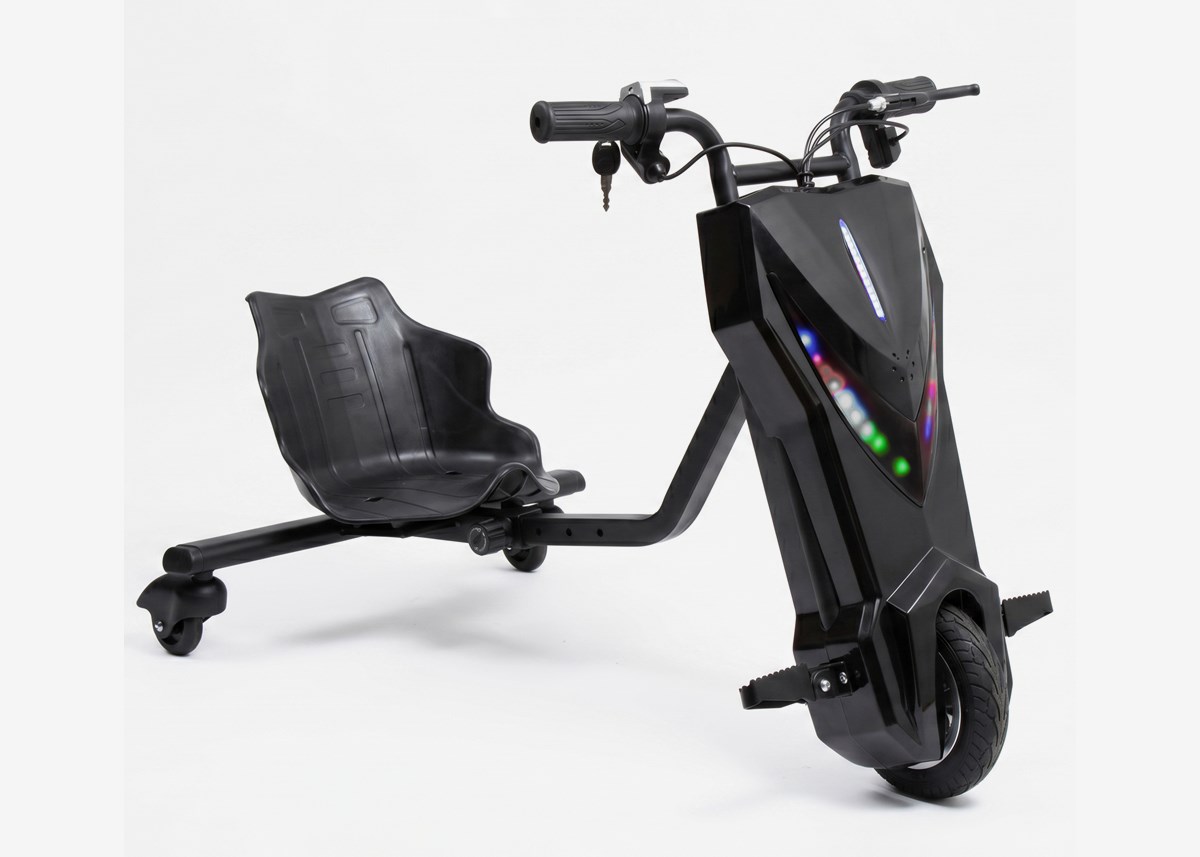 X-Pro Drift Trike X-Pro Vortex 250W Mattsvart | LED-hjul & Bluetooth