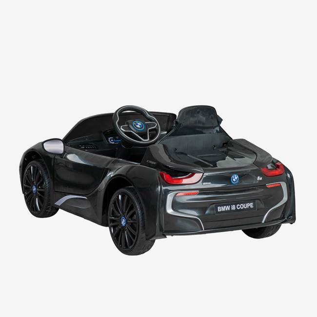 X-Pro Elbil för barn BMW i8 12V – fjärrkontroll, 3–5 km/h, maxvikt 30 kg – Svart