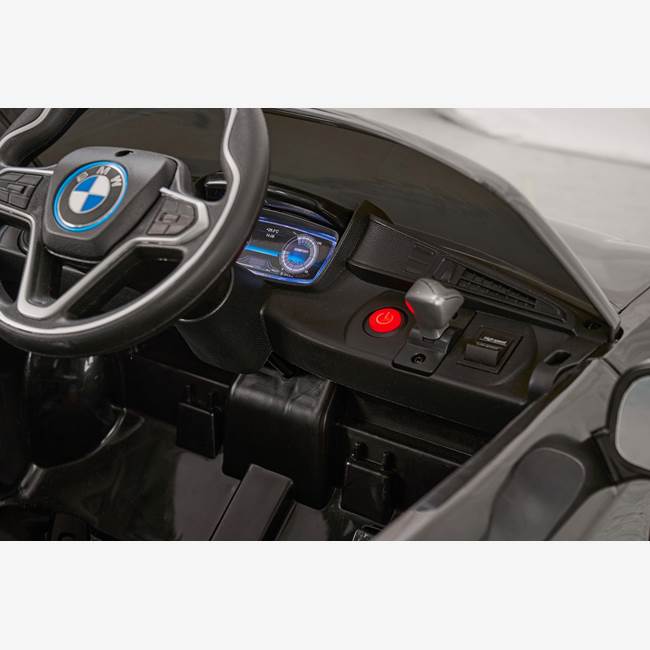 X-Pro Elbil för barn BMW i8 12V – fjärrkontroll, 3–5 km/h, maxvikt 30 kg – Svart