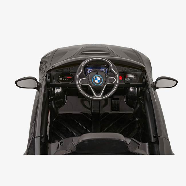 X-Pro Børneelbil BMW i8 i8 12V – fjernbetjening, 3-5 km/t, maksimal vægt 30 kg – sort