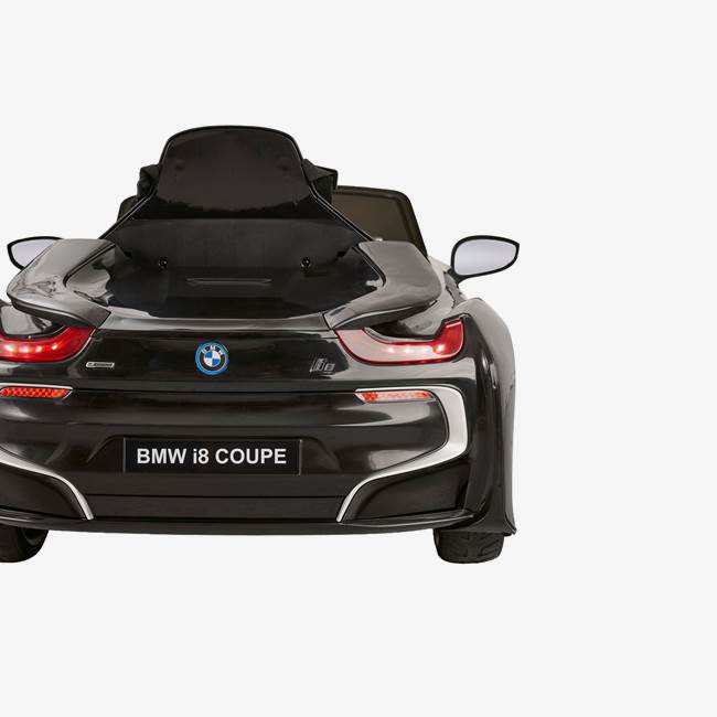 X-Pro Elbil för barn BMW i8 12V – fjärrkontroll, 3–5 km/h, maxvikt 30 kg – Svart