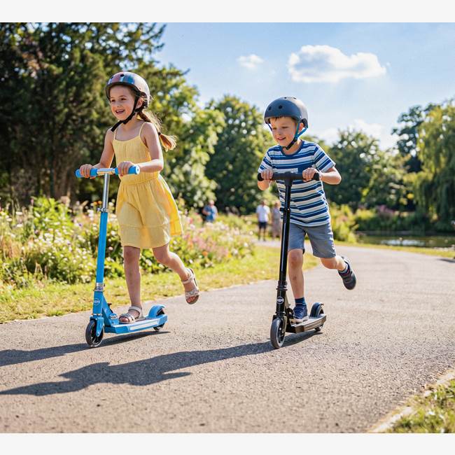 X-Pro Zebra Kids Scooter RGB-LED Blue -värillä