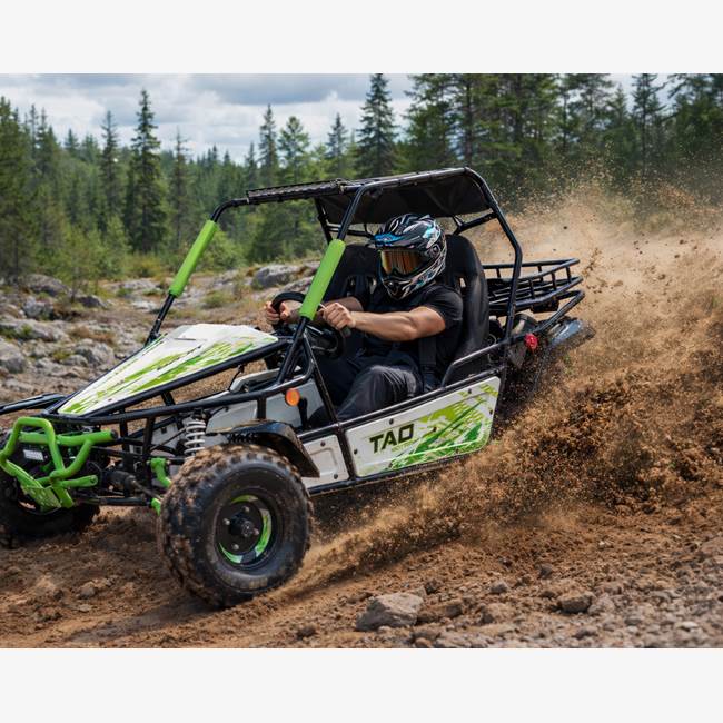 X-Pro Crosskart 200 Svart/Grön - 60 km/h, fullfjädrad, CVT automat, LED-ljus