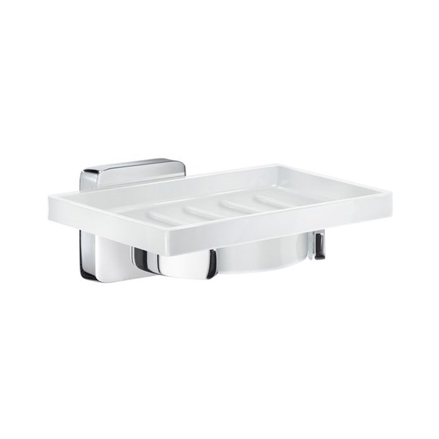 Sæbeskål Smedbo ICE342P Krom/Porcelæn