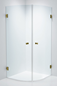 Brusehjørne Duschbyggarna Corny Design 800 X 800 Brons/Klart Glas
