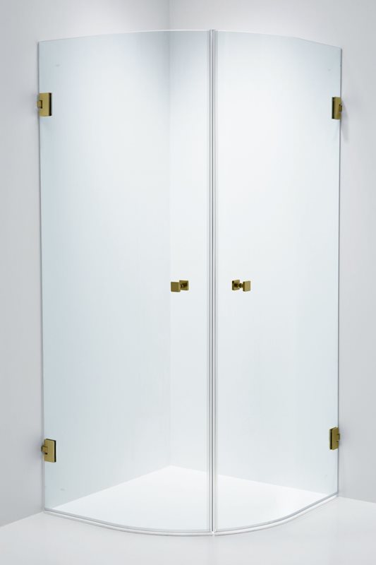 Brusehjørne Duschbyggarna Corny Design 800 X 900 Bronze/Klart Glas