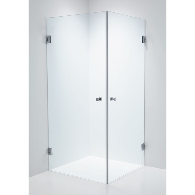 Brusehjørne Duschbyggarna Twin Design 800X800 Klart Glas/Krom