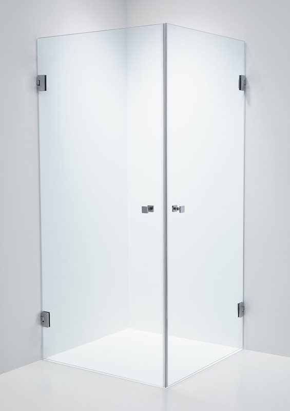 Brusehjørne Duschbyggarna Twin Design 800X900 Klart Glas/Krom