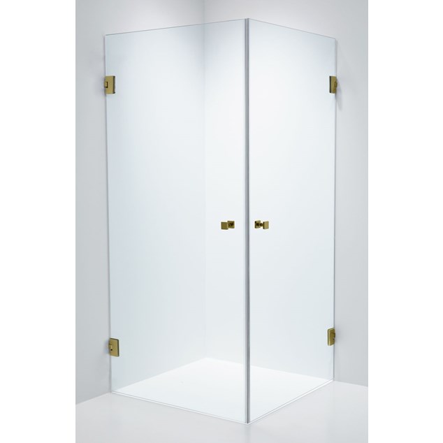 Brusehjørne Duschbyggarna Twin Design 900 x 900 Klart Glas/Bronze