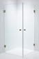 Brusehjørne Duschbyggarna Twin Design 900 x 900 Klart Glas/Bronze