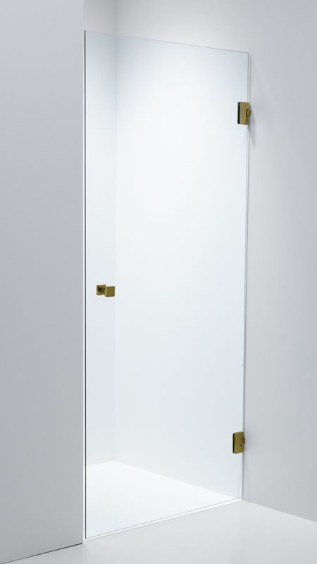 Brusedør Duschbyggarna Swing Design 900 H Klart Glas/Bronze