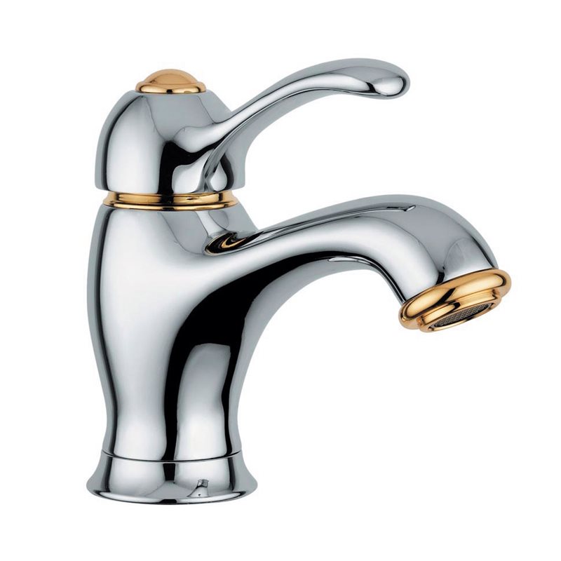 Håndvaskarmatur Duschbyggarna L.E.M Krom/Guld uden løft-op