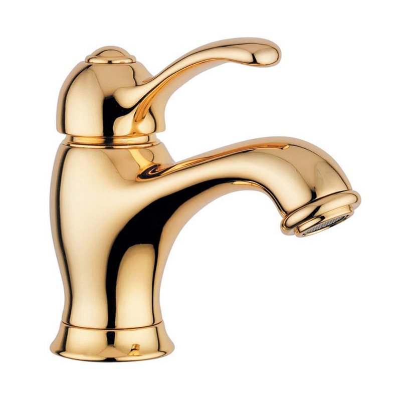 Håndvaskarmatur Duschbyggarna L.E.M Guld uden løft-op