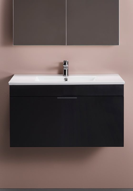 Vaskeskab Hafa Go 800 sort + Vask