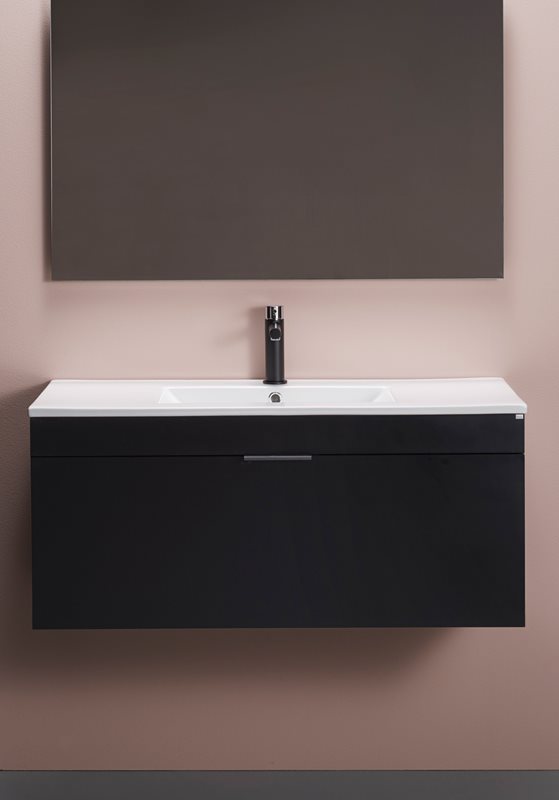 Vaskeskab Hafa Go 1000 Sort + Vask