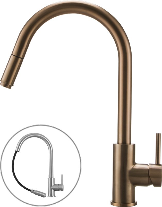 Scandtap Access køkkenarmatur, udtrækstud, børstet sort