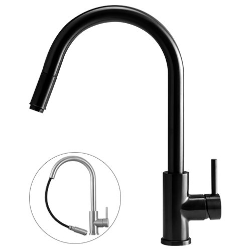 Scandtap Pro køkkenarmatur, udtrækstud, børstet stål