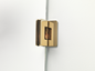 Macro Design Grace Swing BruseHjørne 80x80 Materet glas messing beslag