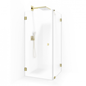 Macro Design Grace Swing BruseHjørne 80x80 Materet glas messing beslag