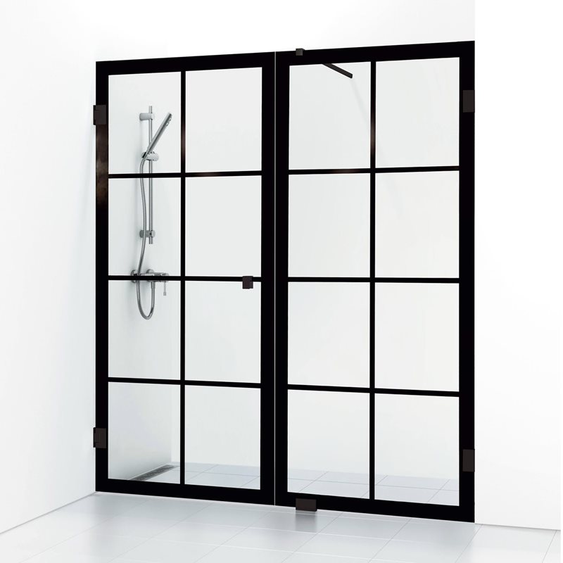 Svedbergs 180° Rista Lige/Fast 160 Sort Mat/Klart Dobbelt - Bruseniche