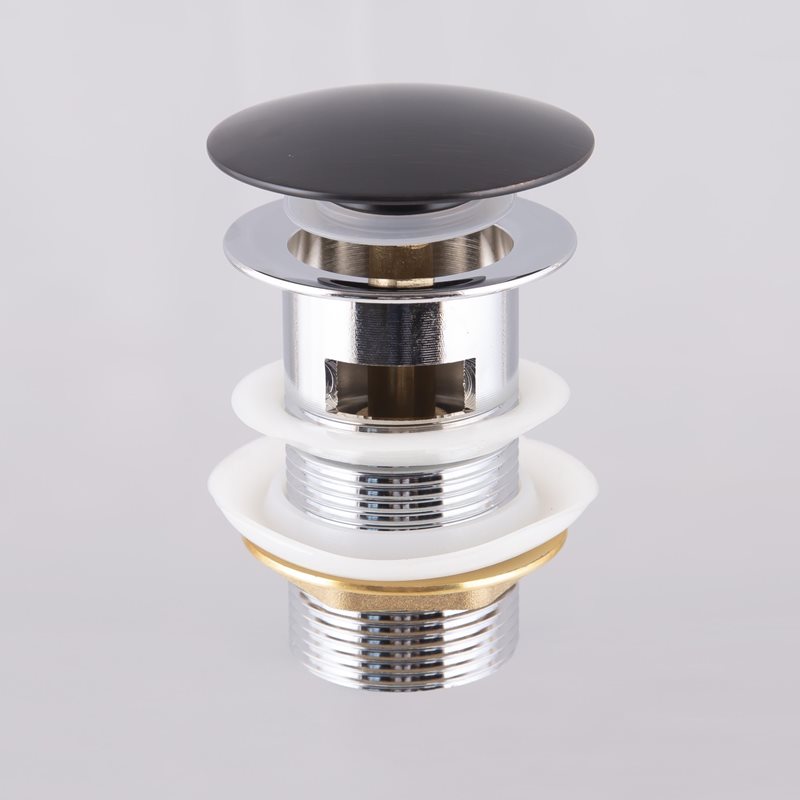 Bundventil Bathlife med Overløbsbeskyttelse Sort