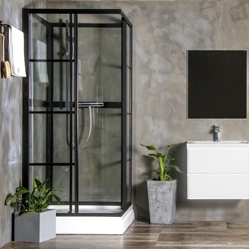Brusekabine Bathlife Betrakta 90x90 Rak Klart Glas