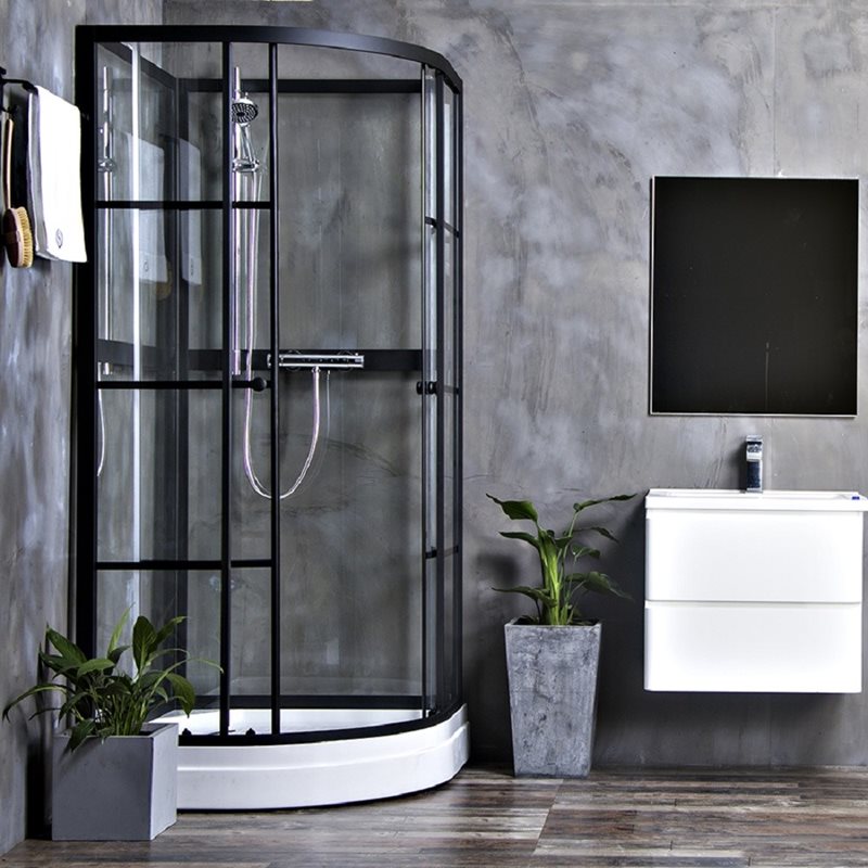 Bathlife Brusekabine Betrakta 90x90 Rund Klart Glas