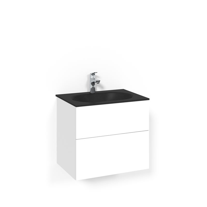 Macro Design Vaskeskab Crown Push Open Med Håndvask i Glas