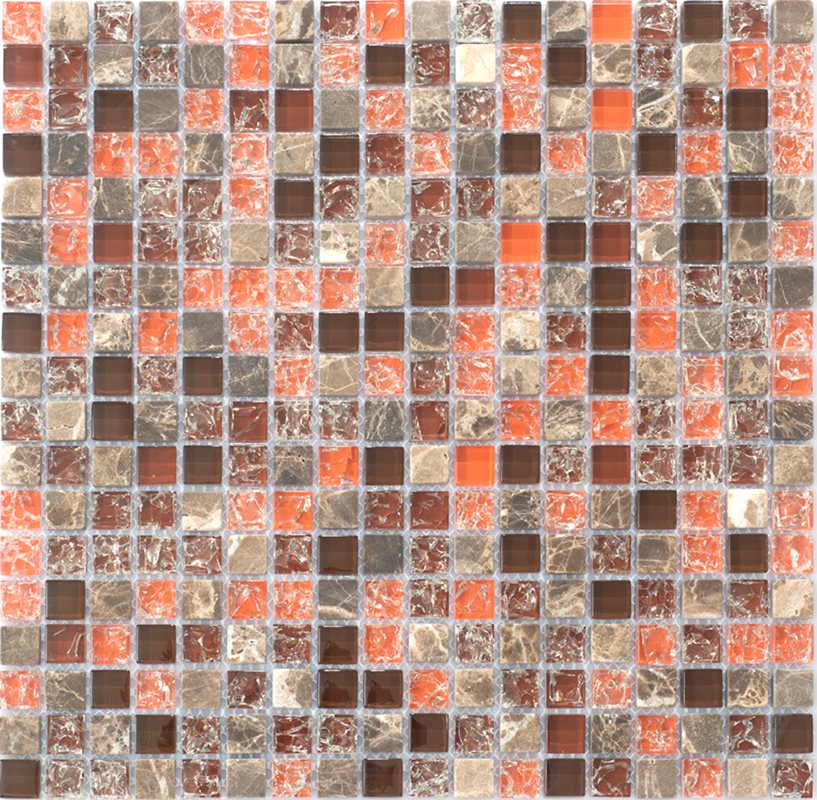 Krystalmosaik Arredo Exclusive Stone Autumn Red Blank 1,5x1,5 cm (30x30cm)