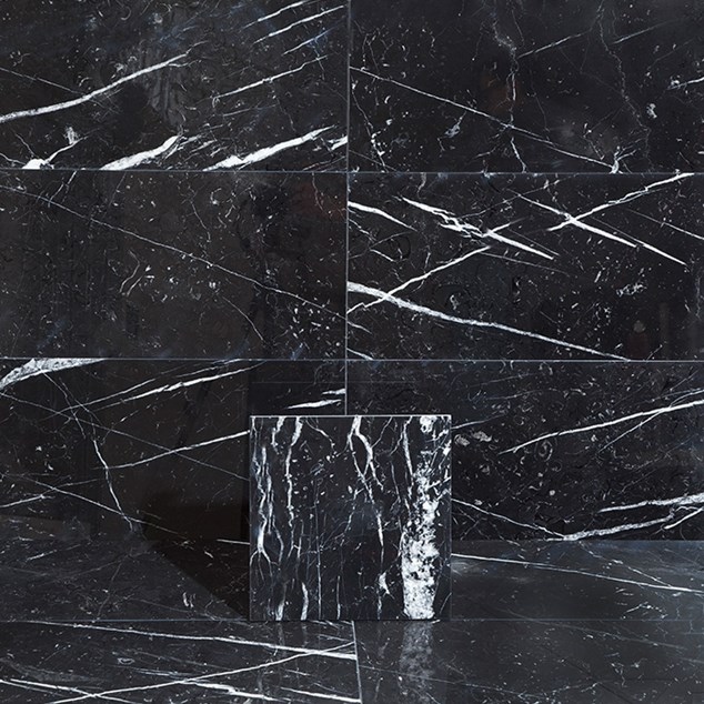 Marmor Arredo Nero Marquina Poleret 30x30 cm