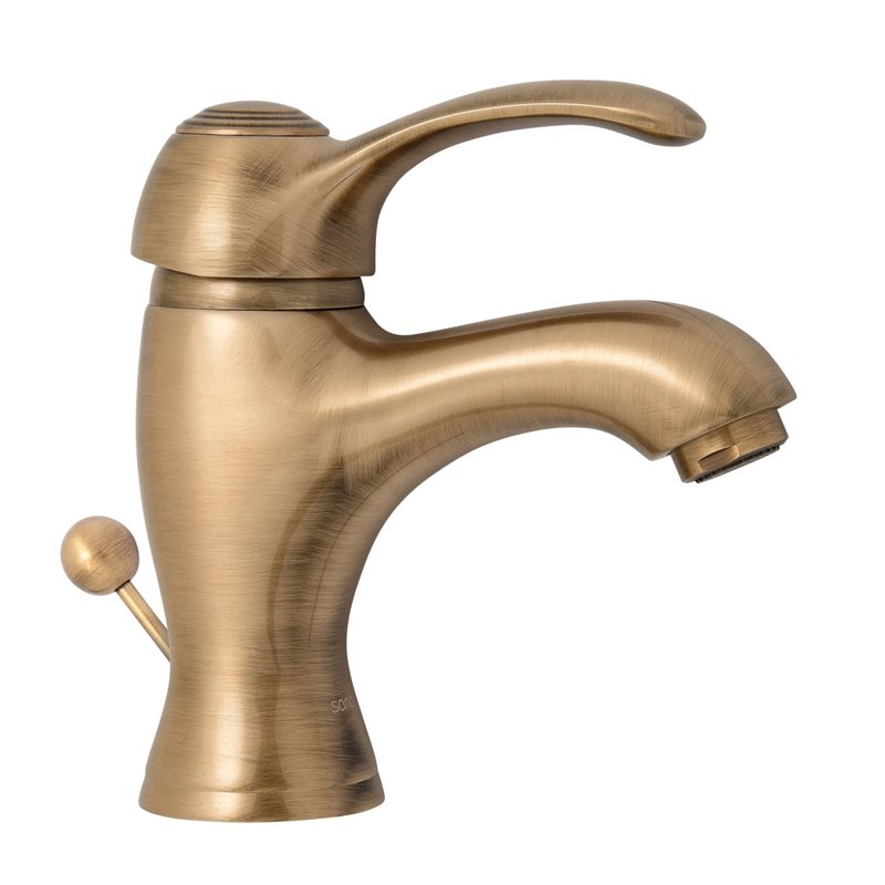 LH Håndvaskarmatur Classic 1-greb, antik Messing