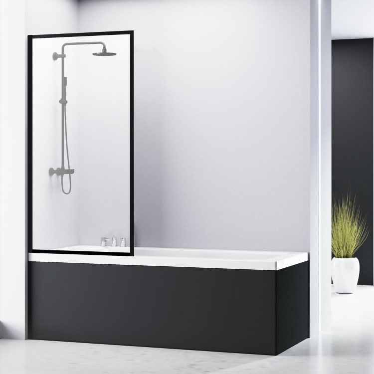 Badekarsvæg Bathlife Profil Rak Klart Glas