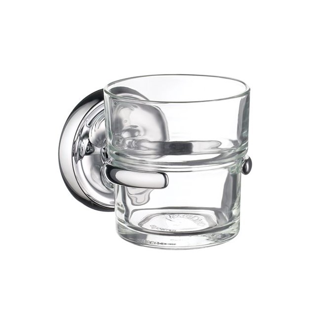 Tandkrus Smedbo Villa K243 Glas/Poleret krom.