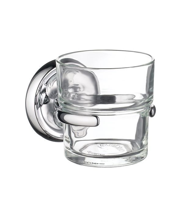 Tandkrus Smedbo Villa K243 Glas/Poleret krom.