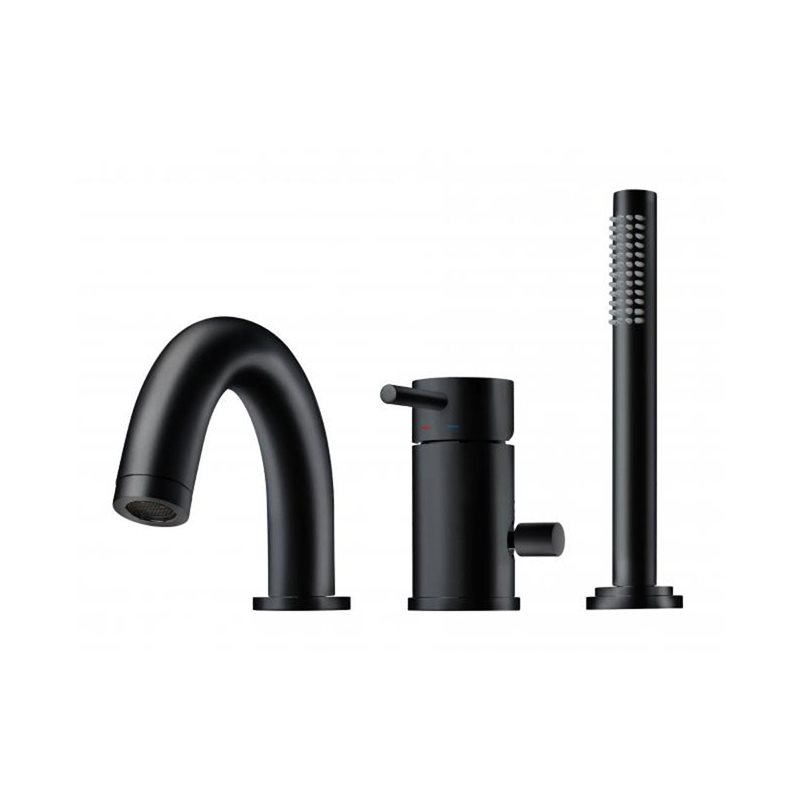 Badekararmatur Tapwell BI047 Kantmontering 3 Hul Mat Sort