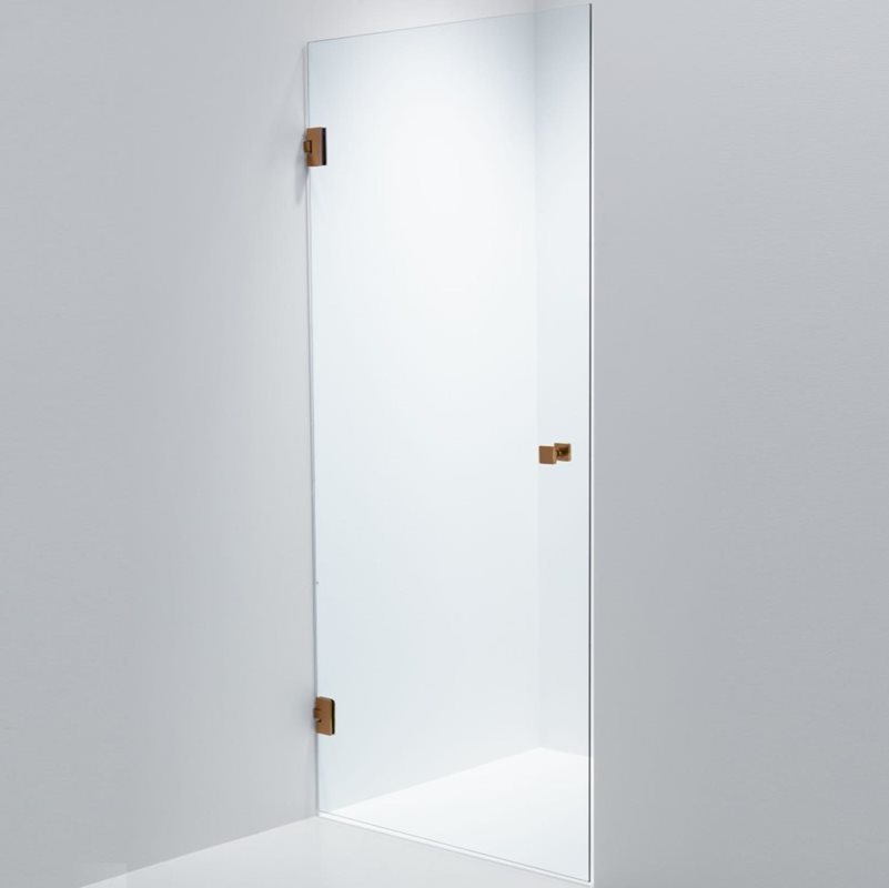 Brusedør Duschbyggarna Swing Design 700 V Klart Glas/Kobber