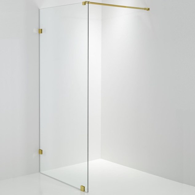 Brusevæg Duschbyggarna Design 690 Klart Glas/Guld