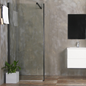 Brusevæg Bathlife Mångsidig Rak Klart Glas SORT