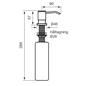 Sæbedipenser Tapwell BI228 indbygning Black Chrome